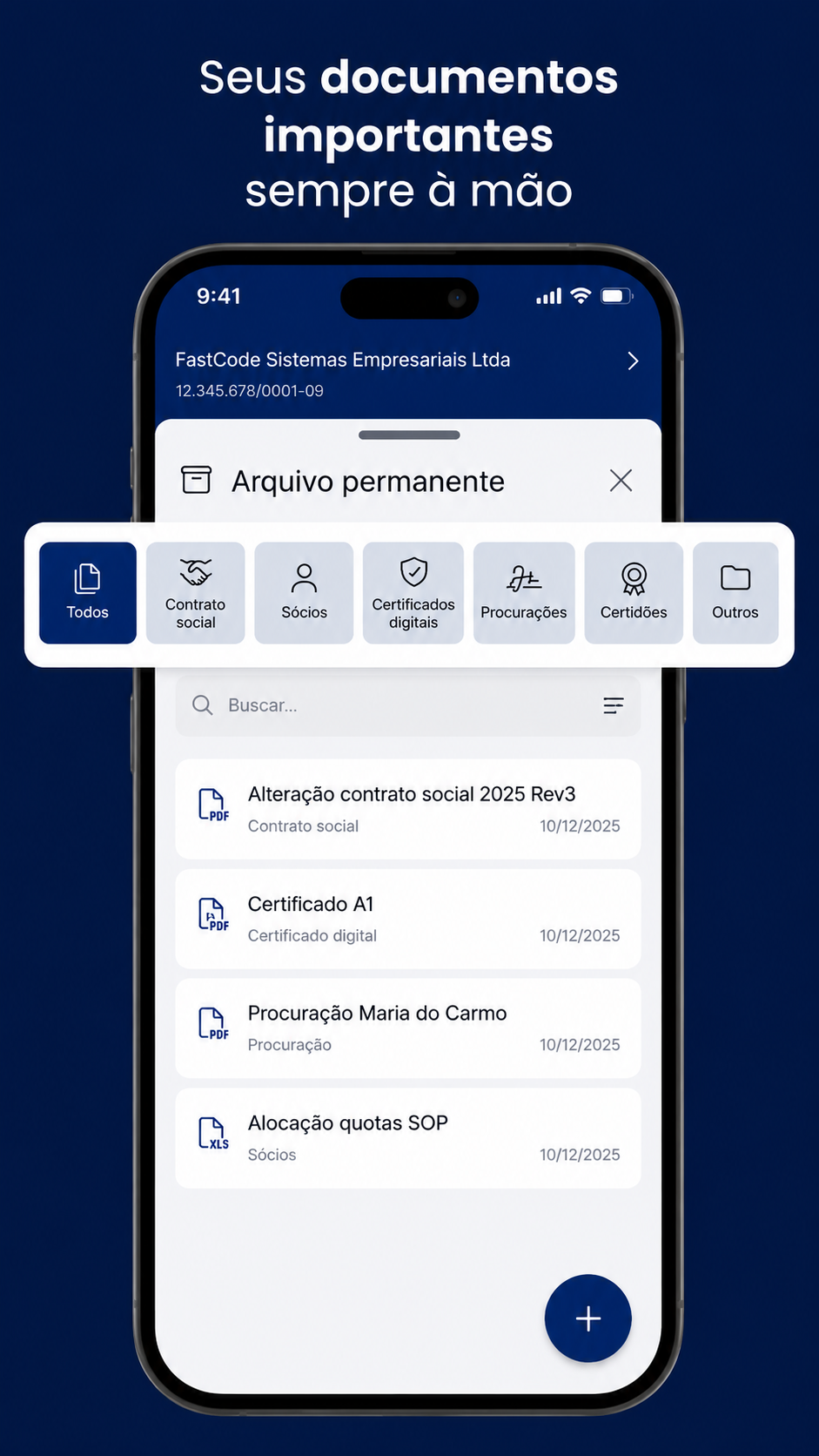 Consultare App — Arquivo permanente